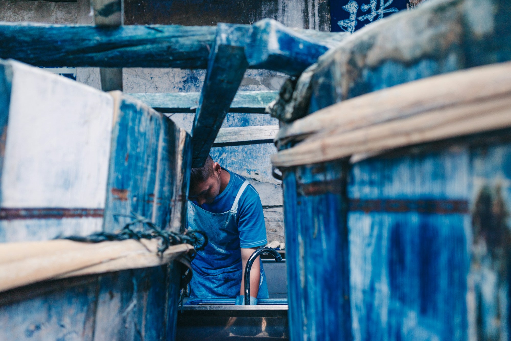 Indigo dye process for traditional Indian textiles